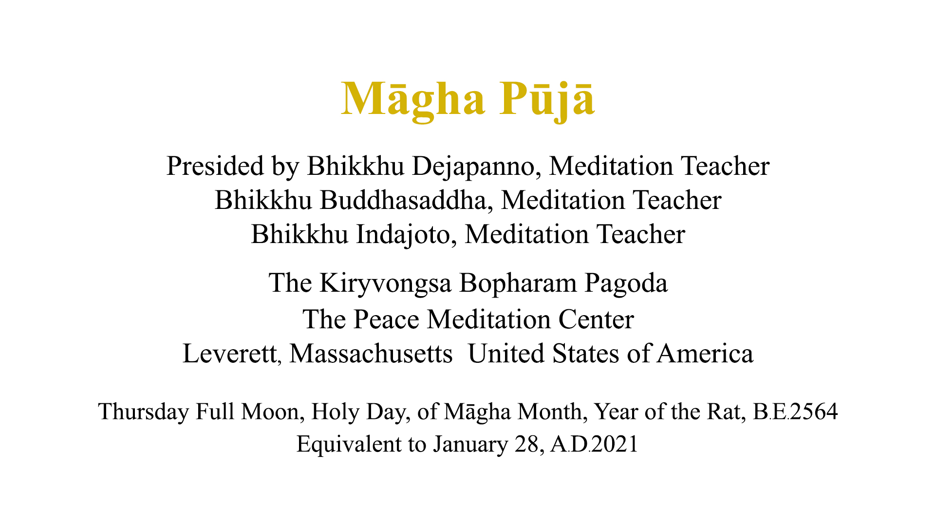 Māgha PūjāLARGEen Māgha PūjāLARGEen