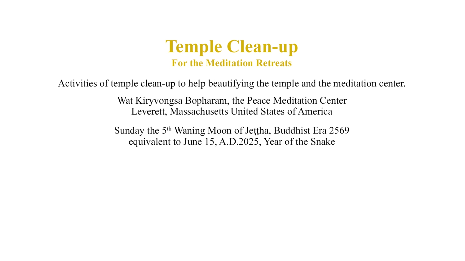 Cleaning templeEN Cleaning templeEN